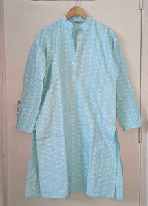Elegant Light Blue Mens Kurta