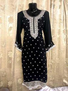 Black Embroidered Kurti