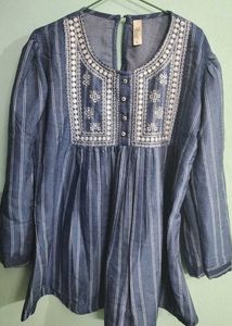 Diya Design Studio Blue Top - Size L