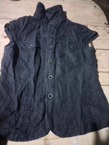 Denim Button-Up Jacket