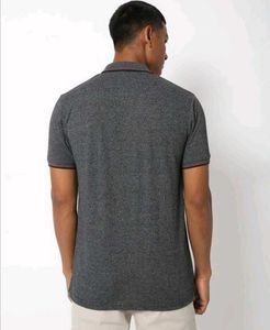 Teamspirit Men Polo Neck Zipper T shirt