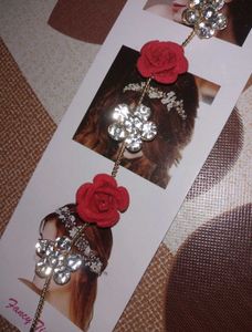 Red Rose Hair Chain