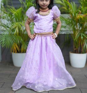 Purple Colour Girls Skirt And Top