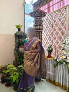 Pure silk Purple Kanchi Saree