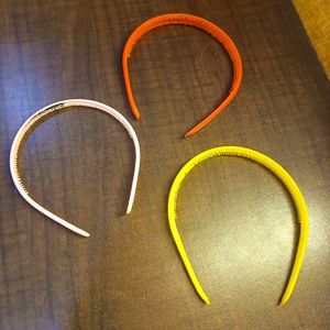 Colorful Plastic Headband Combo (Set of 3)