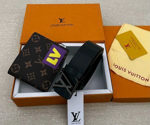 LV MENS BELT+ WALLET COMBO WITH BOX