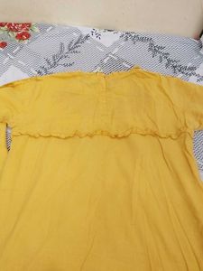 Cute Embroidered Yellow Top