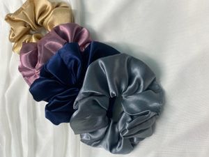 Satin Scrunchie Set - 4 Hair Ties