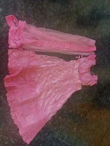 Neted Pink Lehenga Choli Set
