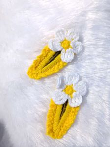 crochet hair pins for baby girl 🧶🥳