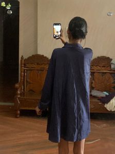 Navy Blue Shirt Dress