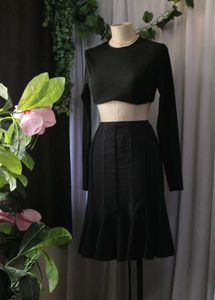 Marks And Spencer Chic Navy Blue Skirt