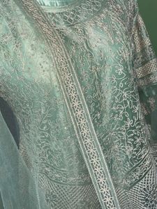🎉offer Mint Green Embroidered Party Dress