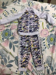 Adidas Originals Kids Purple &amp; White Tiger Print