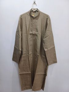 Kurta Chudidar Set (Olive Silk)