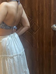 Bikini Top and White Skirt Set