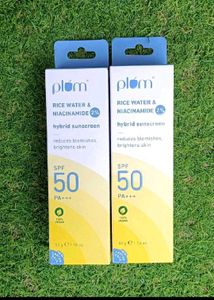 Plum Rice Water & Niacinamide Sunscreen new combo