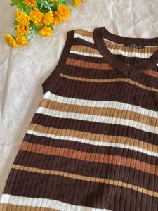 Stripped Half Sweater✨