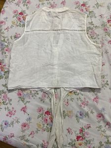 Elegant White Cut Out Top