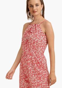 Floral Print Ruffled Jumpsuit