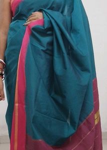 Elegant Teal &amp; Pink Saree