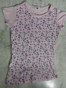 Cute Girls' Pink Graphic Tee