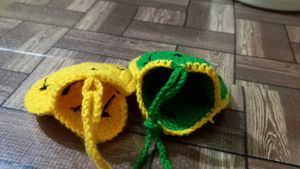 Crochet Smiley Face Keychain