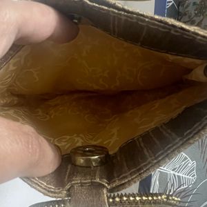 Unused Gold &amp; Orange Sequin Clutch