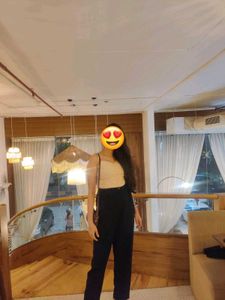 Ruched Chain Strap Crop Top