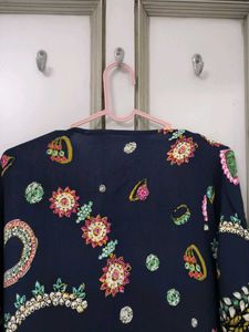 Printed Navy Kurti