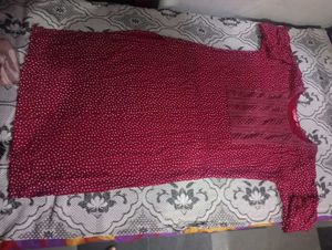 Maroon Polka Dot Dress