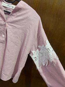Striped Button Top