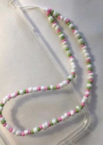 Beaded Phone Charm Strap🤍🩷