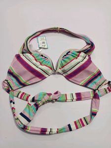 Imported Striped Bikini Top Mint Condition Small