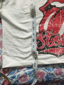 H&amp; M Rolling Stones Graphic Tee Wool Insid Super S