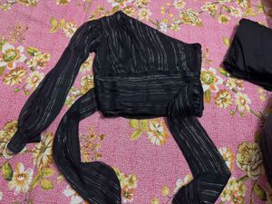 Chic Black One-Shoulder Top