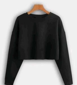 Casual Round Neck Printed Crop Top