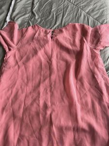 Peach Chiffon Tunic Top