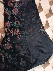 Floral Black Velvet Two-Piece Set