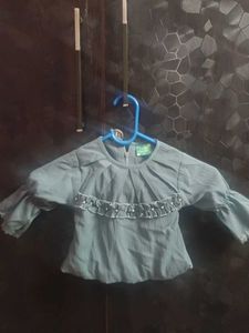 Ash Colour Top With Pink Midy Set