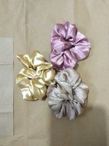 Satin Scrunchie Set Of 3