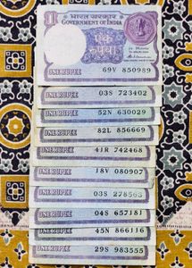 Rare Rs-“1” “1985” 10 notes.