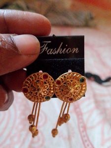 Gold Tone Dangle Earrings