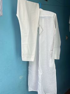 Elegant White Designer embroidery kurta Set