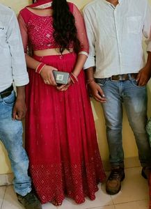 Lahnga Chunni Crop Top