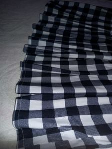 Black White Check Skirt