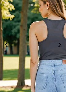 Gray Sleeveless Tank Top