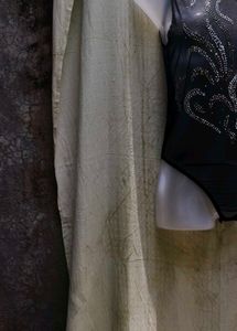 34207. Black Embellished Bodysuit