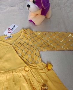 Girl Suit And Dhoti Set..