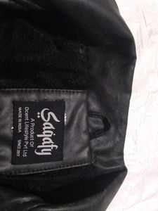 Sagaty Black Faux Leather Jacket